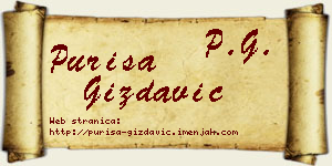 Puriša Gizdavić vizit kartica